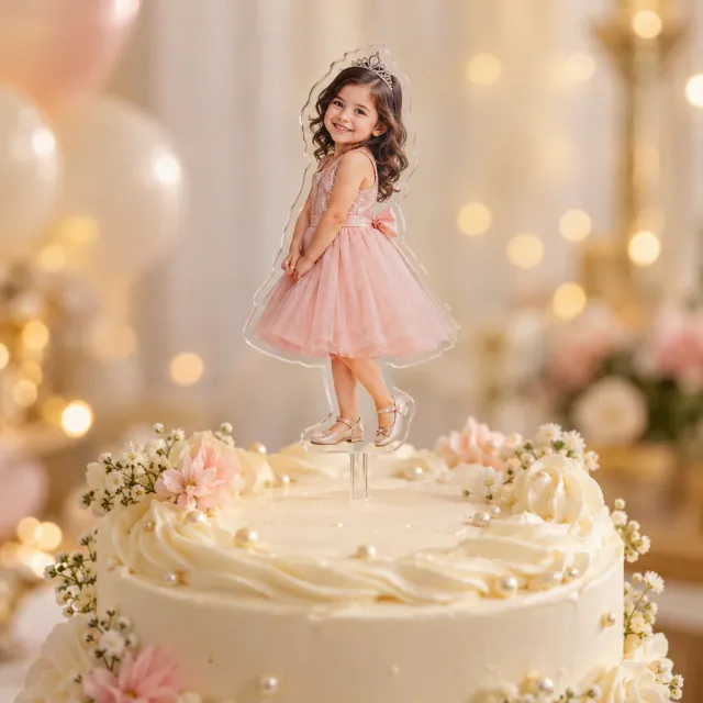 Mini-figurină foto personalizată pentru tort