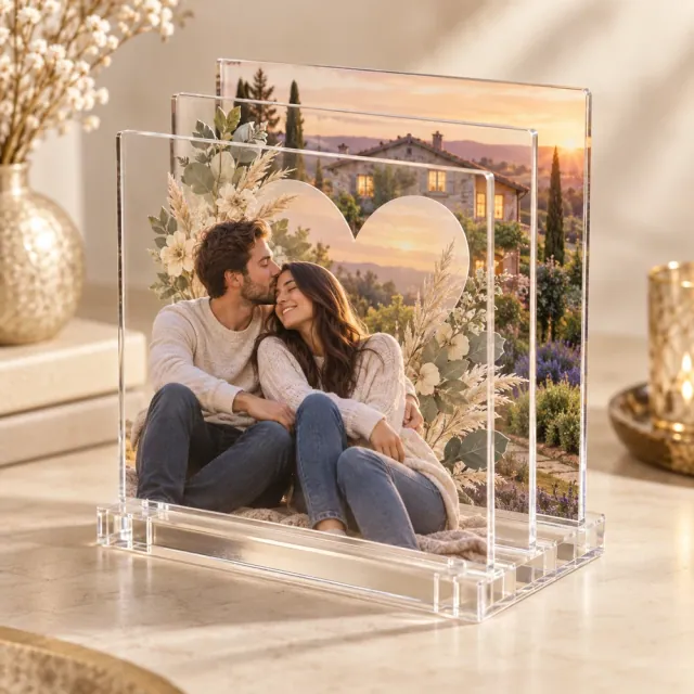Produs din plexiglas pe mai multe straturi, cu efect 3D