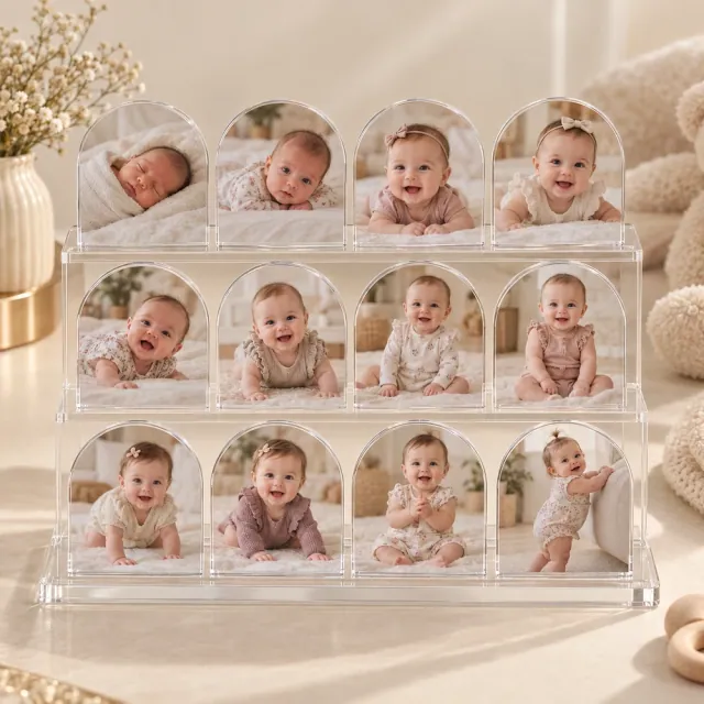 Set foto din plexiglas pentru primele 12 luni ale copilului